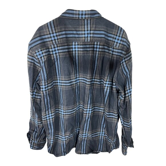 Carhartt Mens XL Blue Plaid Button-Up Shirt 100% Cotton Long Sleeve Casual Workw - Picture 3 of 10